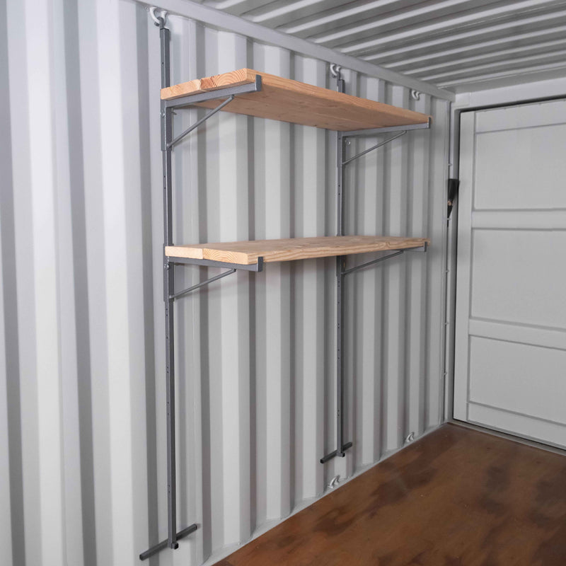 SB2110 - (Single) ConExtra Container Shelf Bracket: Adjustable, 2-Tier (18.875")