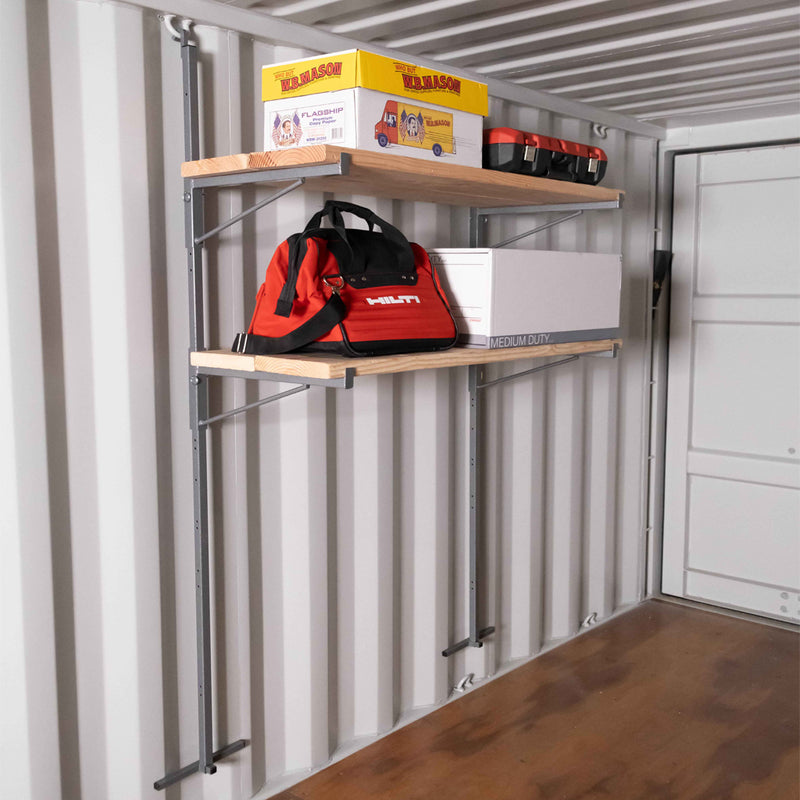 SB2110 - (Single) ConExtra Container Shelf Bracket: Adjustable, 2-Tier (18.875")