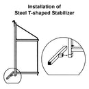 SB2000AB - (Single) ConExtra Apparel/Bike Rack: Fixed Bracket, 2-Tier (15")