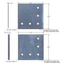 SB1470.SK5  - Deck Mount Plate Shim Kit, 5 Hole (2 each .125" and .375" shims per Kit)