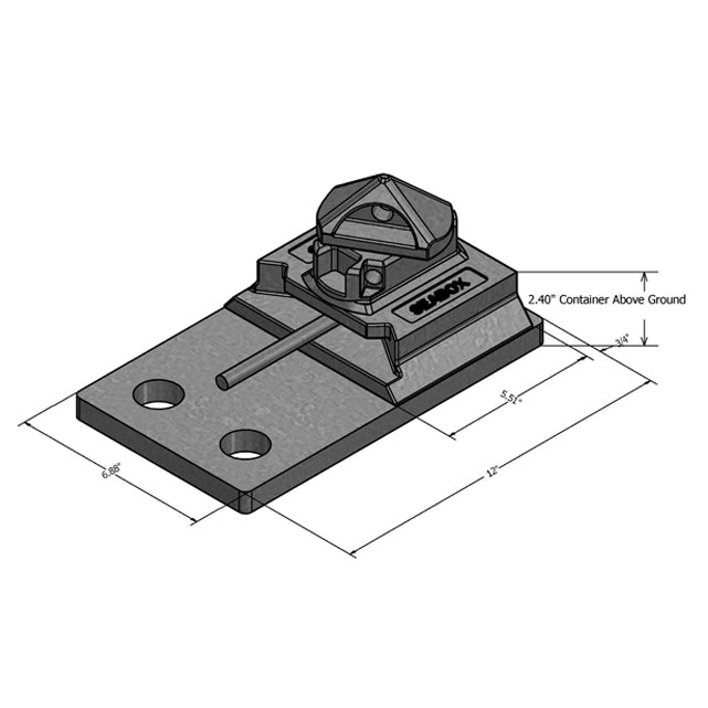 SB1470.EP - Deck Mount Twistlock with End Plate, 2 Hole