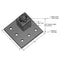 SB1470.RCP.LH  - Deck Mount Twist Lock w/Raised Corner Plate, 5 Hole (LH)