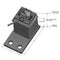 SB1470.REP - Deck Mount Twistlock with Raised End Plate, 2 Hole