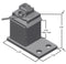 SB1470.RSP - Deck Mount Twistlock with Raised Side Plate, 2 Hole