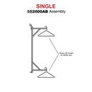 SB2000AB - (Single) ConExtra Apparel/Bike Rack: Fixed Bracket, 2-Tier (15")