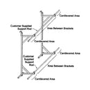 SB2000AB - (Single) ConExtra Apparel/Bike Rack: Fixed Bracket, 2-Tier (15")